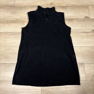 BALEAF Women's Black Fleece  Vest Sweatshirt Tunic Dress Quarter Zip 2XL XXL